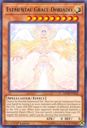 Elemental Grace Doriado (MP18-EN128) - 2018 Mega-Tins Mega Pack 1st Edition - Premium Yugioh Single from Konami - Just $0.25! Shop now at Game Crave Tournament Store