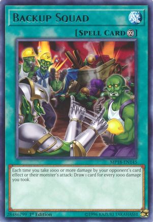 Backup Squad (MP18-EN145) - 2018 Mega-Tins Mega Pack 1st Edition - Premium Yugioh Single from Konami - Just $0.25! Shop now at Game Crave Tournament Store