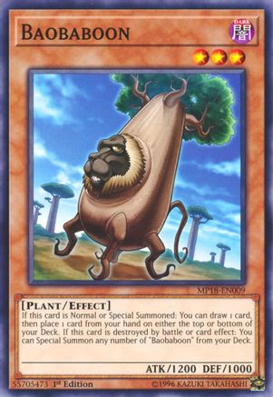 Baobaboon (MP18-EN009) - 2018 Mega-Tins Mega Pack 1st Edition - Premium Yugioh Single from Konami - Just $0.25! Shop now at Game Crave Tournament Store