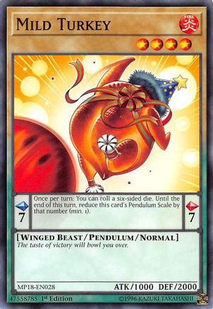 Mild Turkey (MP18-EN028) - 2018 Mega-Tins Mega Pack 1st Edition - Premium Yugioh Single from Konami - Just $0.25! Shop now at Game Crave Tournament Store