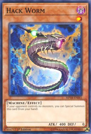 Hack Worm (MP18-EN041) - 2018 Mega-Tins Mega Pack 1st Edition - Premium Yugioh Single from Konami - Just $0.25! Shop now at Game Crave Tournament Store