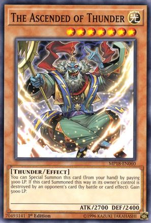 The Ascended of Thunder (MP18-EN060) - 2018 Mega-Tins Mega Pack 1st Edition - Premium Yugioh Single from Konami - Just $0.42! Shop now at Game Crave Tournament Store