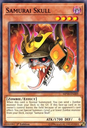 Samurai Skull (MP18-EN089) - 2018 Mega-Tins Mega Pack 1st Edition - Premium Yugioh Single from Konami - Just $0.25! Shop now at Game Crave Tournament Store