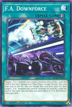 F.A. Downforce (MP18-EN094) - 2018 Mega-Tins Mega Pack 1st Edition - Premium Yugioh Single from Konami - Just $0.25! Shop now at Game Crave Tournament Store