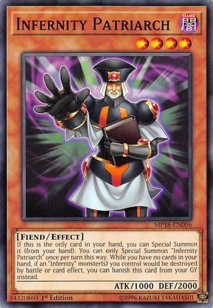 Infernity Patriarch (MP18-EN096) - 2018 Mega-Tins Mega Pack 1st Edition - Premium Yugioh Single from Konami - Just $0.08! Shop now at Game Crave Tournament Store