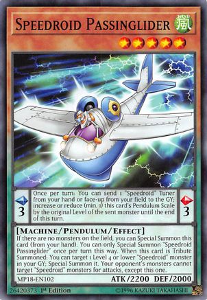 Speedroid Passinglider (MP18-EN102) - 2018 Mega-Tins Mega Pack 1st Edition - Premium Yugioh Single from Konami - Just $0.08! Shop now at Game Crave Tournament Store
