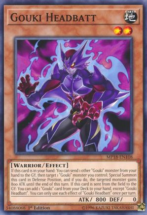 Gouki Headbatt (MP18-EN108) - 2018 Mega-Tins Mega Pack 1st Edition - Premium Yugioh Single from Konami - Just $0.08! Shop now at Game Crave Tournament Store