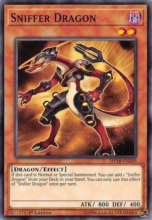 Sniffer Dragon (MP18-EN109) - 2018 Mega-Tins Mega Pack 1st Edition - Premium Yugioh Single from Konami - Just $0.25! Shop now at Game Crave Tournament Store