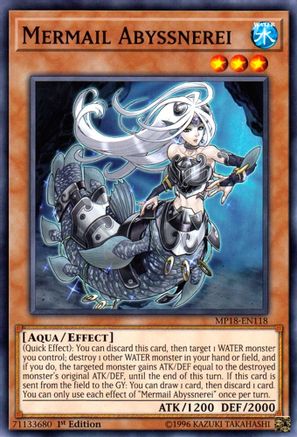 Mermail Abyssnerei (MP18-EN118) - 2018 Mega-Tins Mega Pack 1st Edition - Premium Yugioh Single from Konami - Just $0.24! Shop now at Game Crave Tournament Store