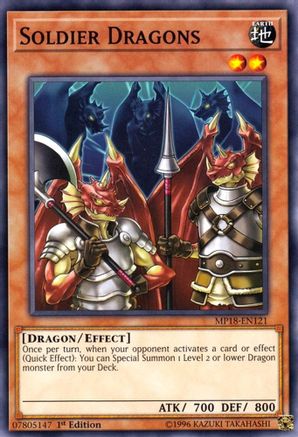 Soldier Dragons (MP18-EN121) - 2018 Mega-Tins Mega Pack 1st Edition - Premium Yugioh Single from Konami - Just $0.25! Shop now at Game Crave Tournament Store
