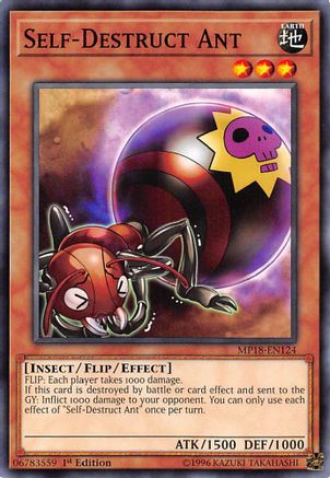 Self-Destruct Ant (MP18-EN124) - 2018 Mega-Tins Mega Pack 1st Edition - Premium Yugioh Single from Konami - Just $0.25! Shop now at Game Crave Tournament Store