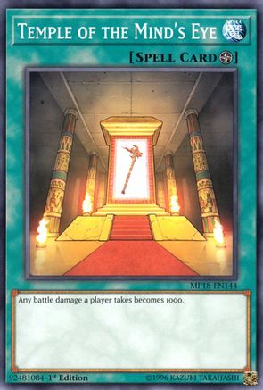 Temple of the Mind's Eye (MP18-EN144) - 2018 Mega-Tins Mega Pack 1st Edition - Premium Yugioh Single from Konami - Just $0.25! Shop now at Game Crave Tournament Store