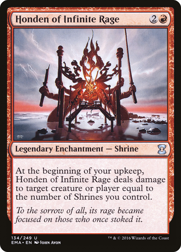Honden of Infinite Rage (EMA-134) - Eternal Masters - Premium MTG Single from Wizards of the Coast - Just $0.38! Shop now at Game Crave Tournament Store