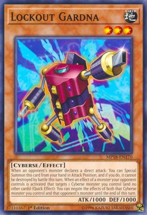 Lockout Gardna (MP18-EN170) - 2018 Mega-Tins Mega Pack 1st Edition - Premium Yugioh Single from Konami - Just $0.08! Shop now at Game Crave Tournament Store