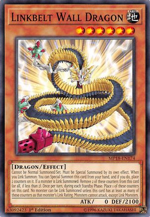 Linkbelt Wall Dragon (MP18-EN174) - 2018 Mega-Tins Mega Pack 1st Edition - Premium Yugioh Single from Konami - Just $0.25! Shop now at Game Crave Tournament Store