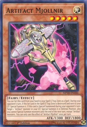 Artifact Mjollnir (MP18-EN186) - 2018 Mega-Tins Mega Pack 1st Edition - Premium Yugioh Single from Konami - Just $0.25! Shop now at Game Crave Tournament Store