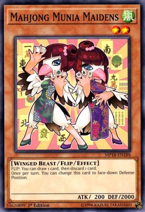 Mahjong Munia Maidens (MP18-EN188) - 2018 Mega-Tins Mega Pack 1st Edition - Premium Yugioh Single from Konami - Just $0.25! Shop now at Game Crave Tournament Store