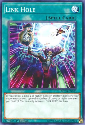 Link Hole (MP18-EN203) - 2018 Mega-Tins Mega Pack 1st Edition - Premium Yugioh Single from Konami - Just $0.25! Shop now at Game Crave Tournament Store