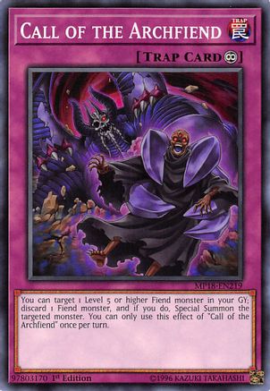 Call of the Archfiend (MP18-EN219) - 2018 Mega-Tins Mega Pack 1st Edition - Premium Yugioh Single from Konami - Just $0.25! Shop now at Game Crave Tournament Store
