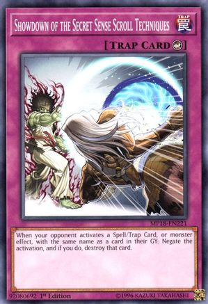 Showdown of the Secret Sense Scroll Techniques (MP18-EN221) - 2018 Mega-Tins Mega Pack 1st Edition - Premium Yugioh Single from Konami - Just $0.08! Shop now at Game Crave Tournament Store