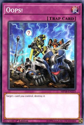 Oops! (MP18-EN223) - 2018 Mega-Tins Mega Pack 1st Edition - Premium Yugioh Single from Konami - Just $0.08! Shop now at Game Crave Tournament Store