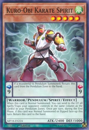 Kuro-Obi Karate Spirit (MP18-EN224) - 2018 Mega-Tins Mega Pack 1st Edition - Premium Yugioh Single from Konami - Just $0.25! Shop now at Game Crave Tournament Store