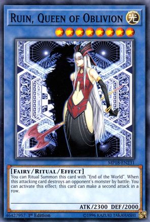 Ruin, Queen of Oblivion (MP18-EN231) - 2018 Mega-Tins Mega Pack 1st Edition - Premium Yugioh Single from Konami - Just $0.26! Shop now at Game Crave Tournament Store