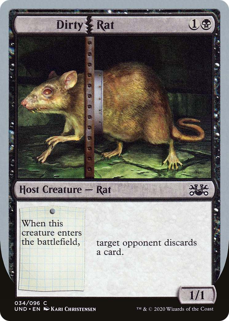 Dirty Rat (UND-034) - Unsanctioned - Premium MTG Single from Wizards of the Coast - Just $0.08! Shop now at Game Crave Tournament Store