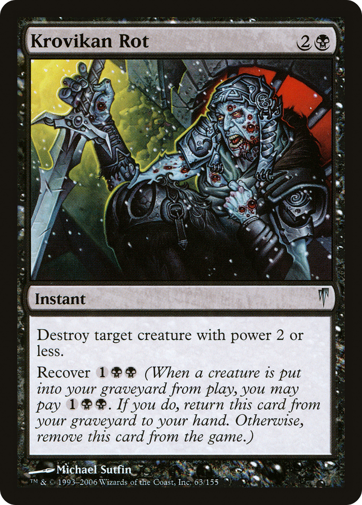 Krovikan Rot (CSP-063) - Coldsnap - Premium MTG Single from Wizards of the Coast - Just $0.08! Shop now at Game Crave Tournament Store