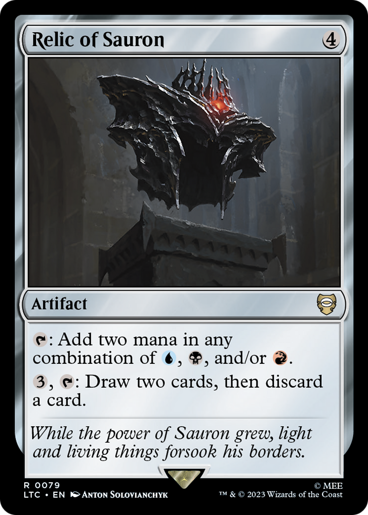 Relic of Sauron (LTC-079) - Tales of Middle-earth Commander - Premium MTG Single from Wizards of the Coast - Just $0.98! Shop now at Game Crave Tournament Store