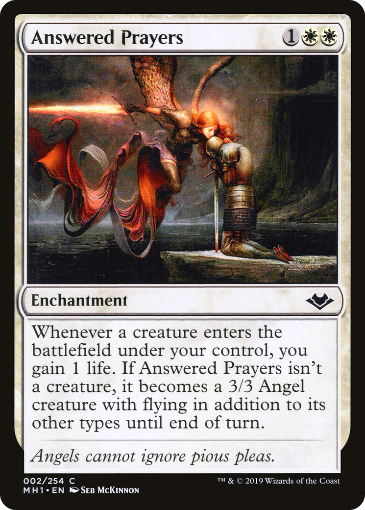 Answered Prayers (MH1-002) - Modern Horizons - Premium MTG Single from Wizards of the Coast - Just $0.08! Shop now at Game Crave Tournament Store