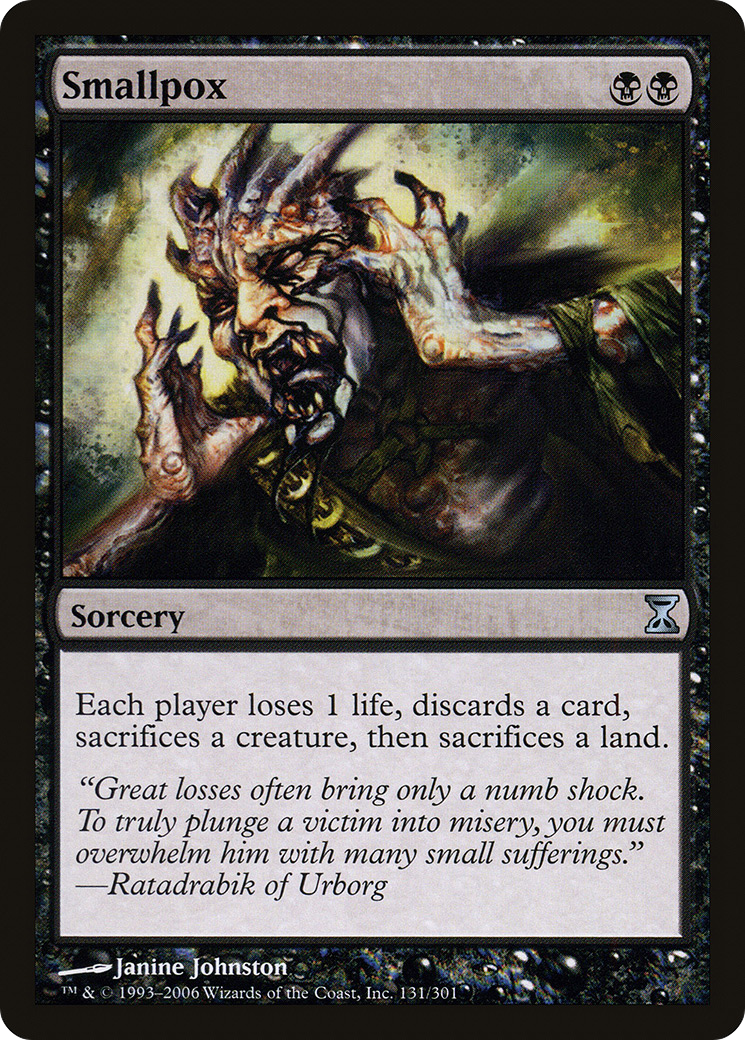 Smallpox (TSP-131) - Time Spiral Foil - Premium MTG Single from Wizards of the Coast - Just $0.98! Shop now at Game Crave Tournament Store