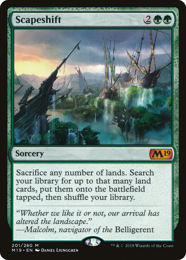 Scapeshift (M19-201) - Core Set 2019 Foil - Premium MTG Single from Wizards of the Coast - Just $11.69! Shop now at Game Crave Tournament Store
