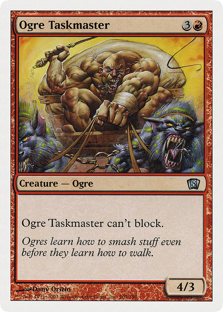 Ogre Taskmaster (8ED-205) - Eighth Edition - Premium MTG Single from Wizards of the Coast - Just $0.08! Shop now at Game Crave Tournament Store