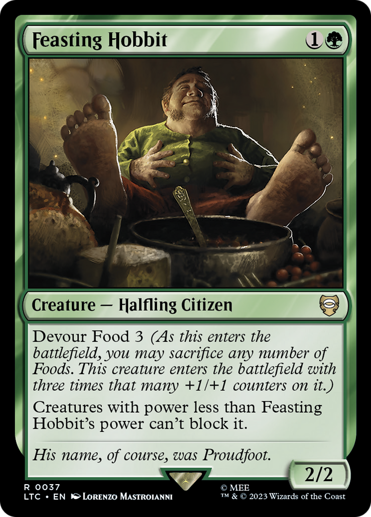 Feasting Hobbit (LTC-037) - Tales of Middle-earth Commander - Premium MTG Single from Wizards of the Coast - Just $0.08! Shop now at Game Crave Tournament Store