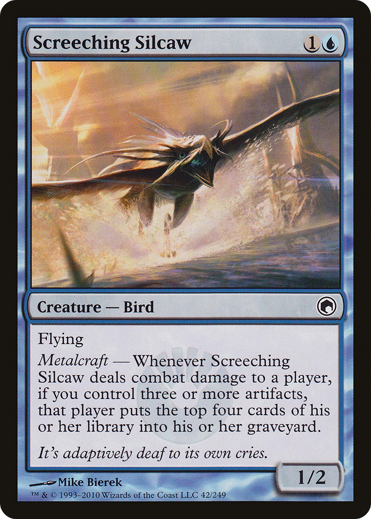 Screeching Silcaw (SOM-042) - Scars of Mirrodin Foil - Premium MTG Single from Wizards of the Coast - Just $0.08! Shop now at Game Crave Tournament Store