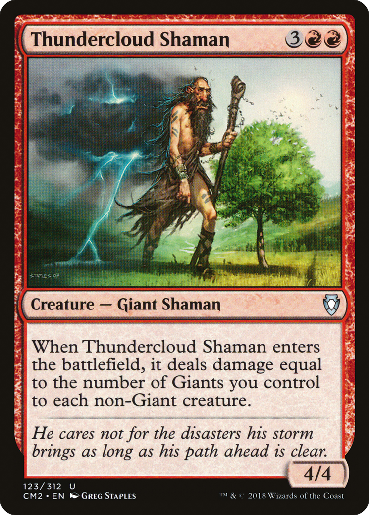 Thundercloud Shaman (CM2-123) - Commander Anthology Volume II - Premium MTG Single from Wizards of the Coast - Just $0.08! Shop now at Game Crave Tournament Store