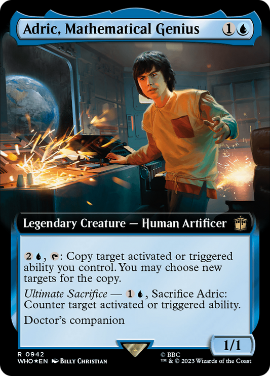 Adric, Mathematical Genius (WHO-942) - Doctor Who: (Extended Art) Foil - Premium MTG Single from Wizards of the Coast - Just $0.94! Shop now at Game Crave Tournament Store