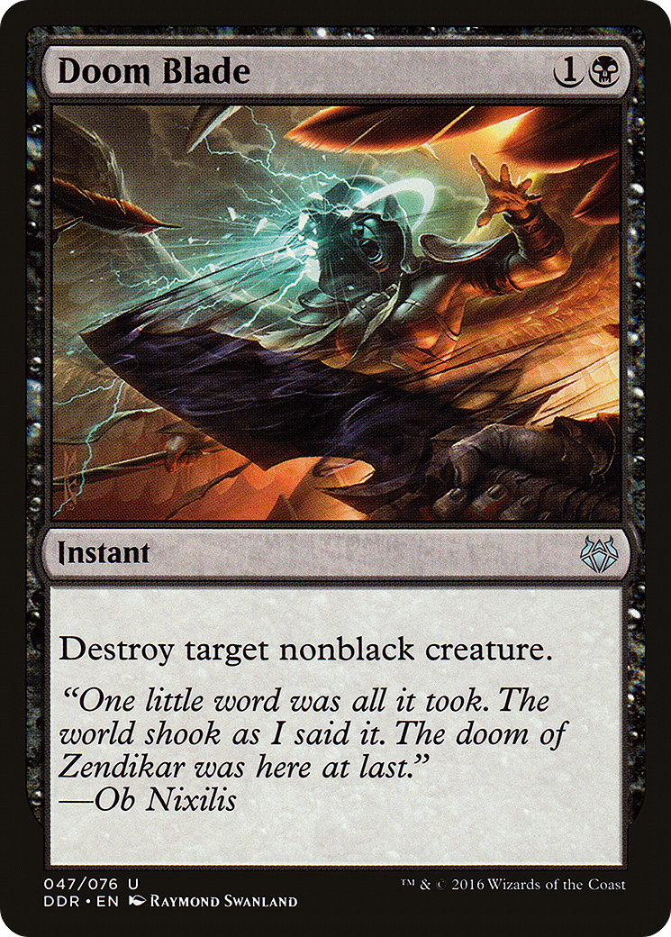 Doom Blade (DDR-047) - Duel Decks: Nissa vs. Ob Nixilis - Premium MTG Single from Wizards of the Coast - Just $0.09! Shop now at Game Crave Tournament Store