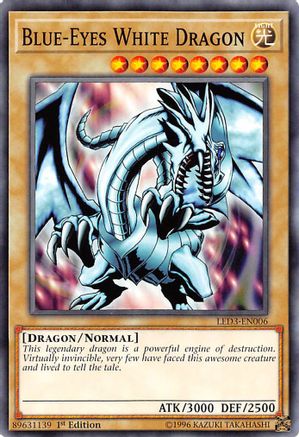 Blue-Eyes White Dragon (LED3-EN006) - Legendary Duelists: White Dragon Abyss 1st Edition - Premium Yugioh Single from Konami - Just $0.54! Shop now at Game Crave Tournament Store