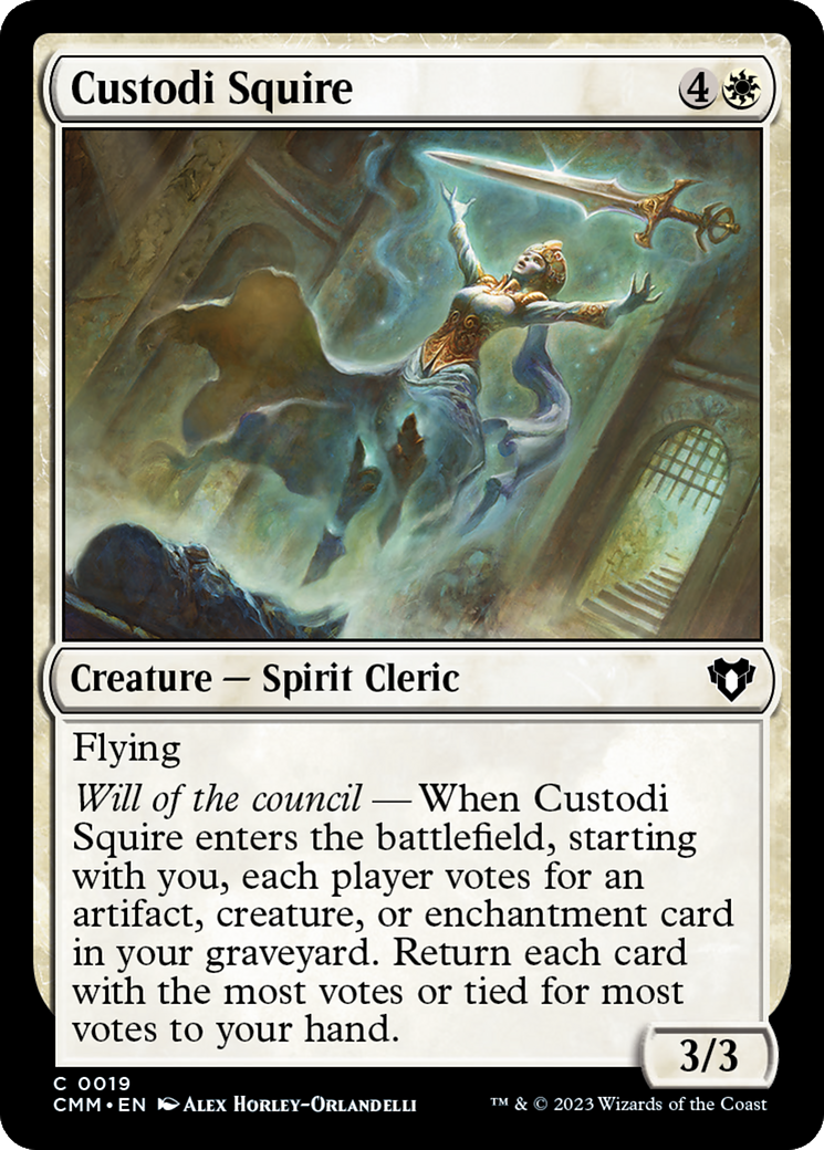 Custodi Squire (CMM-019) - Commander Masters - Premium MTG Single from Wizards of the Coast - Just $0.08! Shop now at Game Crave Tournament Store