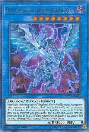 Blue-Eyes Chaos Dragon (LED3-EN001) - Legendary Duelists: White Dragon Abyss 1st Edition - Premium Yugioh Single from Konami - Just $7.41! Shop now at Game Crave Tournament Store
