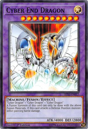 Cyber End Dragon (LED3-EN017) - Legendary Duelists: White Dragon Abyss 1st Edition - Premium Yugioh Single from Konami - Just $0.25! Shop now at Game Crave Tournament Store