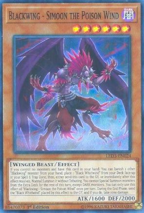 Blackwing - Simoon the Poison Wind (LED3-EN024) - Legendary Duelists: White Dragon Abyss 1st Edition - Premium Yugioh Single from Konami - Just $0.25! Shop now at Game Crave Tournament Store