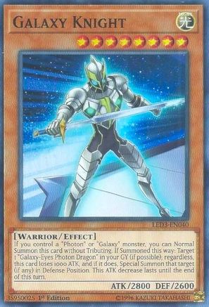 Galaxy Knight (LED3-EN040) - Legendary Duelists: White Dragon Abyss 1st Edition - Premium Yugioh Single from Konami - Just $0.13! Shop now at Game Crave Tournament Store