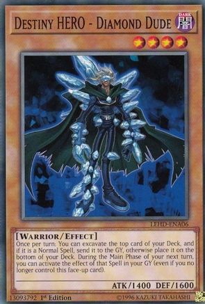 Destiny HERO - Diamond Dude (LEHD-ENA06) - Legendary Hero Decks 1st Edition - Premium Yugioh Single from Konami - Just $0.25! Shop now at Game Crave Tournament Store