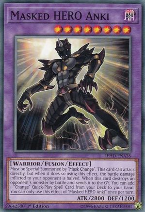 Masked HERO Anki (LEHD-ENA36) - Legendary Hero Decks 1st Edition - Premium Yugioh Single from Konami - Just $0.27! Shop now at Game Crave Tournament Store