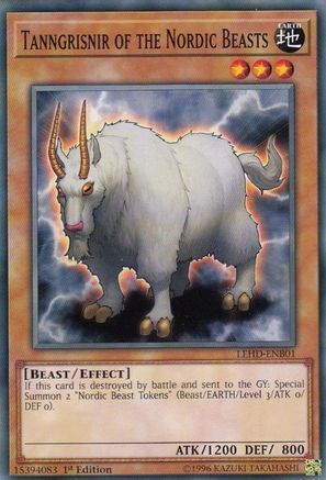 Tanngrisnir of the Nordic Beasts (LEHD-ENB01) - Legendary Hero Decks 1st Edition - Premium Yugioh Single from Konami - Just $0.25! Shop now at Game Crave Tournament Store
