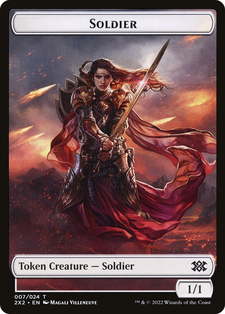 Soldier (T2X2-007) - Double Masters 2022 Tokens - Premium MTG Single from Wizards of the Coast - Just $0! Shop now at Game Crave Tournament Store