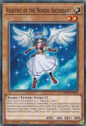 Valkyrie of the Nordic Ascendant (LEHD-ENB10) - Legendary Hero Decks 1st Edition - Premium Yugioh Single from Konami - Just $0.26! Shop now at Game Crave Tournament Store